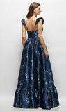 $25 Super Sale Dessy Collection "3136BRD" Midnight Navy Damask Size 12