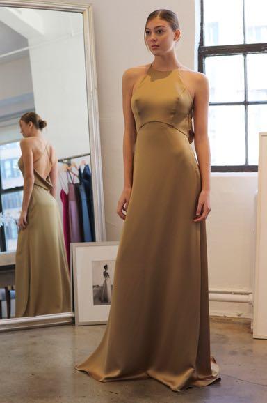 $25 Super Sale Amsale Bridesmaids "Felicia" Size 10, Color Gold