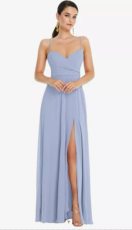 $25 Super Sale Lovely "LB036" Lux Chiffon Size 12, Color Sky Blue