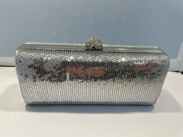 Silver Sequin Clutch