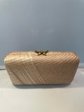 Pink Woven Clutch