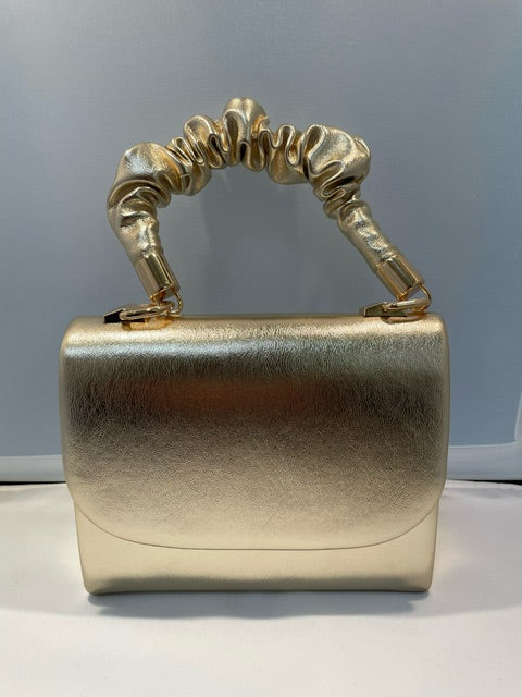 Gold Purse with Scrunch Handle